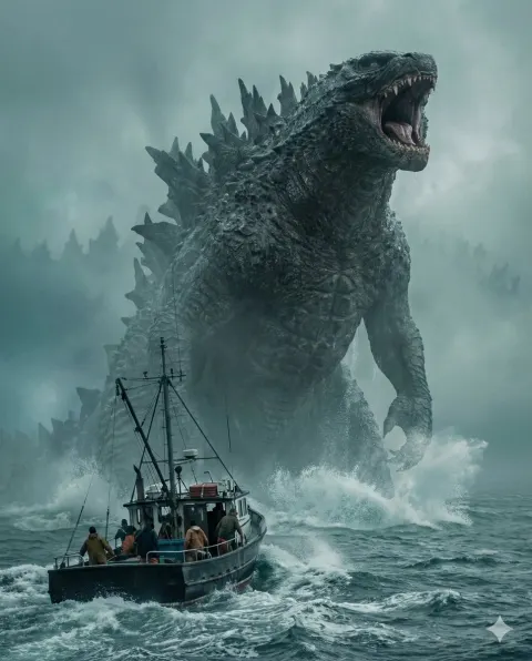Godzilla Roar Through Fog