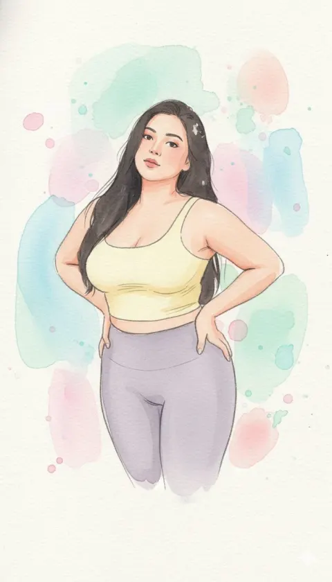 Dreamy Watercolor Doodle Portrait