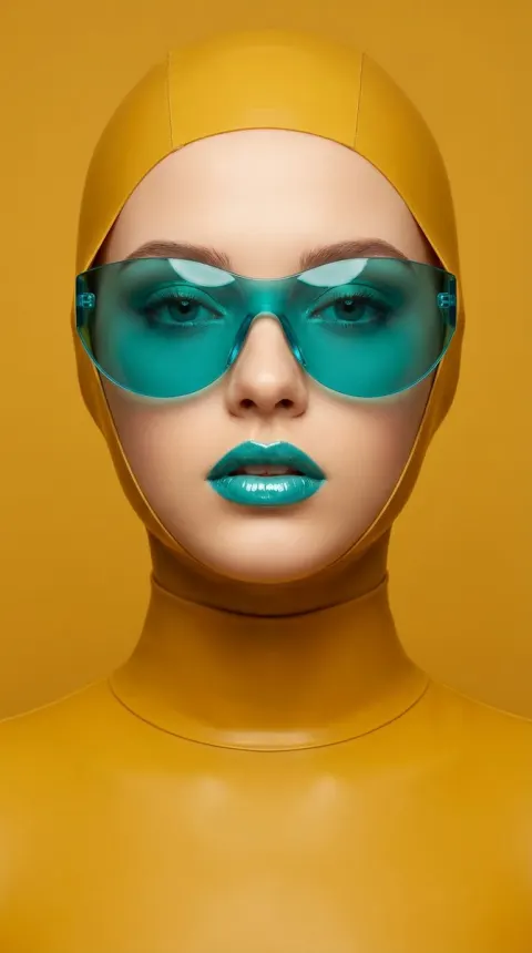 Retro Futuristic Pop Fashion Model