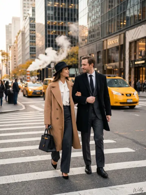 Luxury Couple NYC Street Style