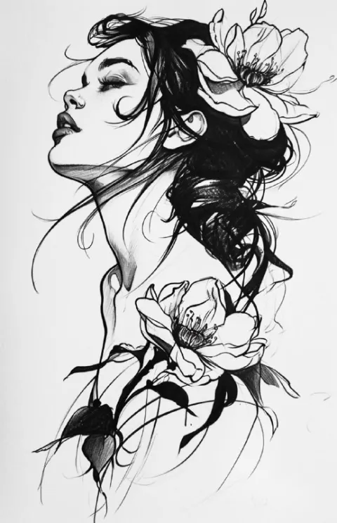 Elegant Simple Tattoo Design for Woman