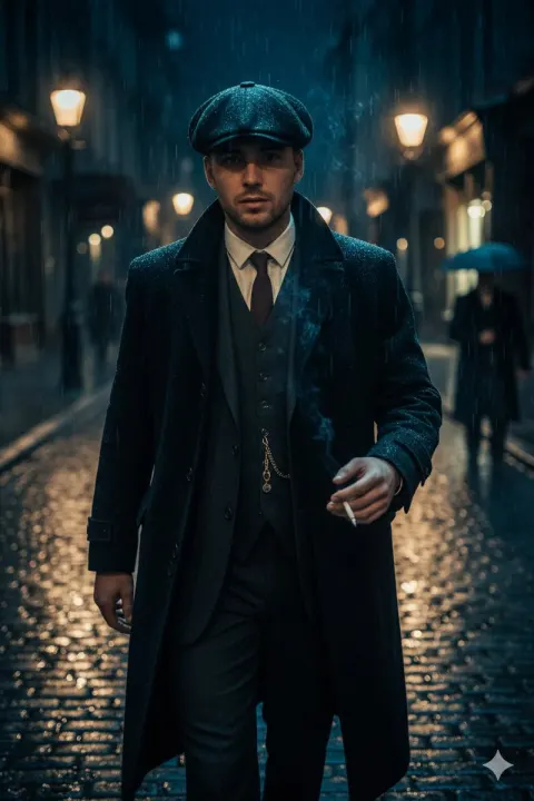 1920s Gangster in Rain