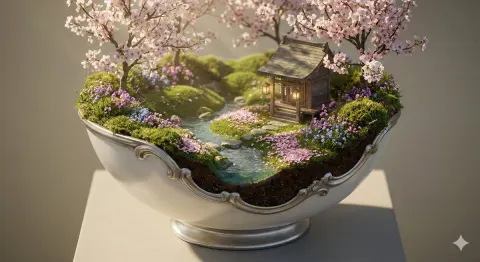 Sacred Spring Shrine Bowl Diorama