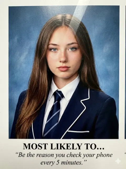 Vintage Yearbook Print Portrait