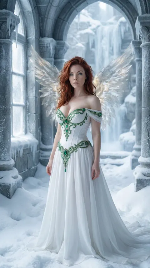 Frozen Angel in Gothic Arch