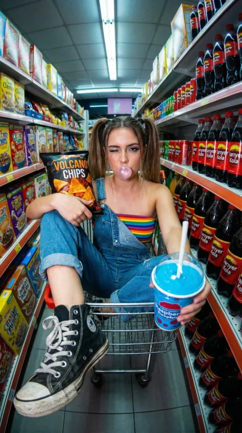 Neon Supermarket Late Night Mischief