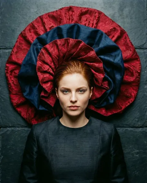 Surreal Fabric Halo Fashion Editorial