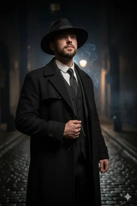 Noir Gangster Portrait Night