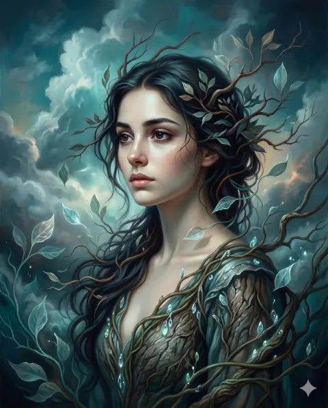 Dreamy Surrealist Portrait Art