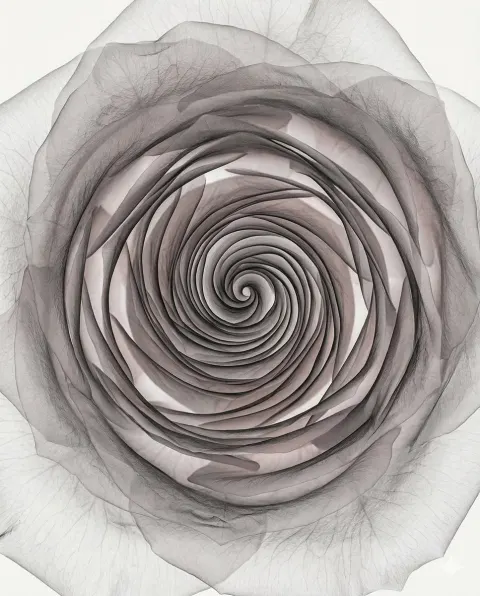 Rose X-Ray Central Vortex Art