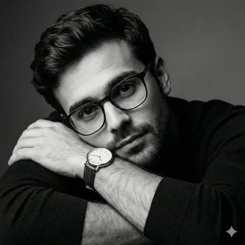 Introspective Monochrome Male Portrait