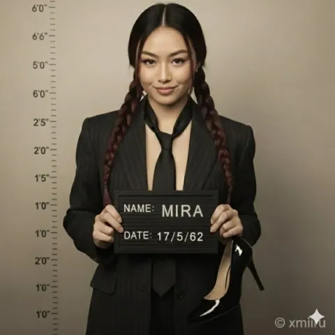 Woman Suit Suspect Photo Portrait