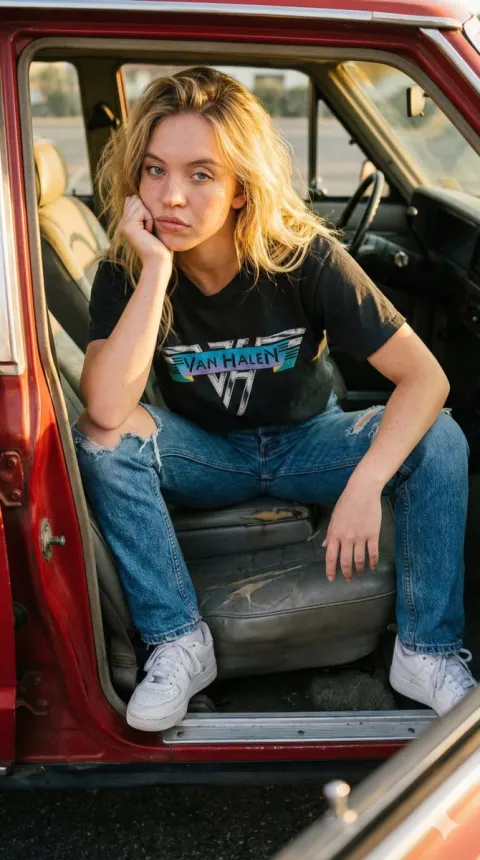 Vintage Car Casual Street Portrait