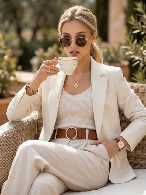 Elegant Woman in Sunlight