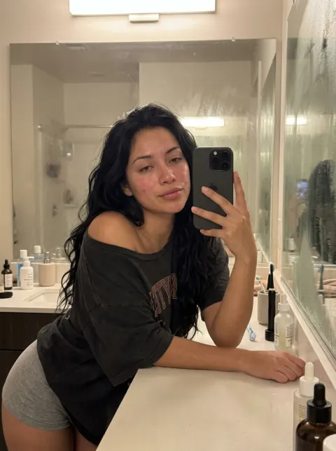 Late Night Bathroom Mirror Selfie