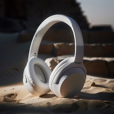 SONY White Headset Cinematic Product Photography