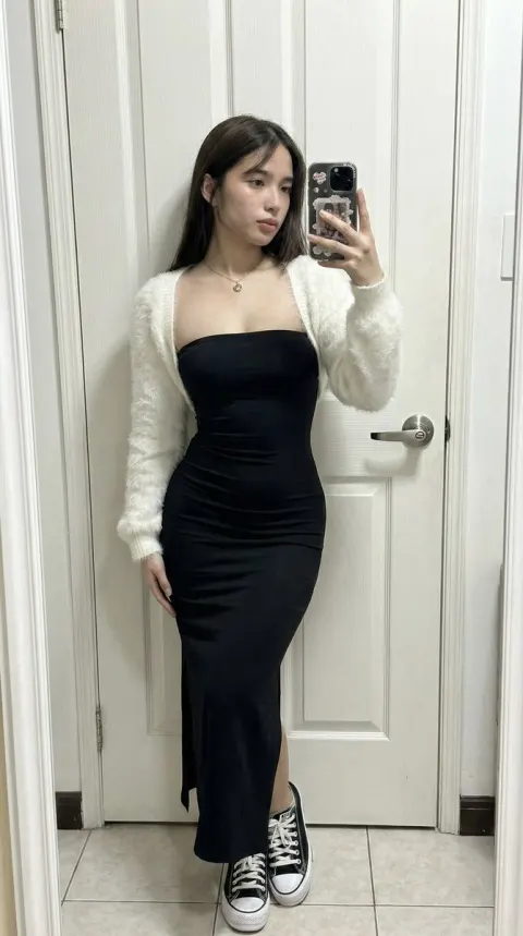 Candid Mirror Outfit Check