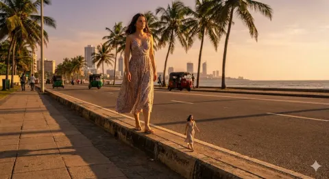 Golden Hour Coastal Street Walk