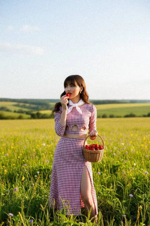 Strawberry Girl Countryside