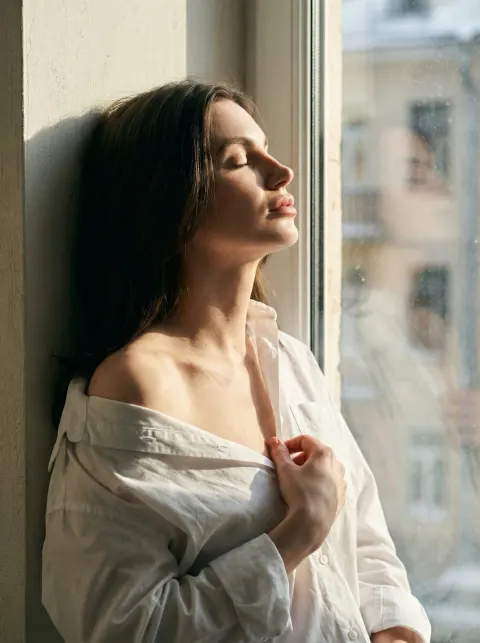 Winter Sunlight Window Portrait