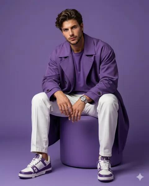 Purple Minimalist Fashion Editorial