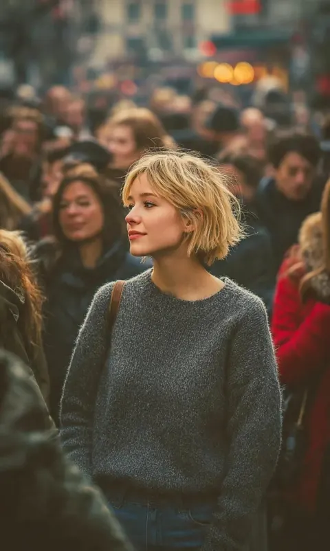 Quiet Glance in a Crowded City