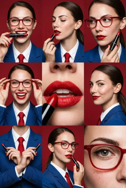 Crimson Beauty Editorial Grid