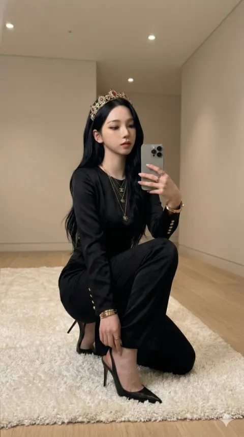 High Fashion Mirror Selfie Portrait