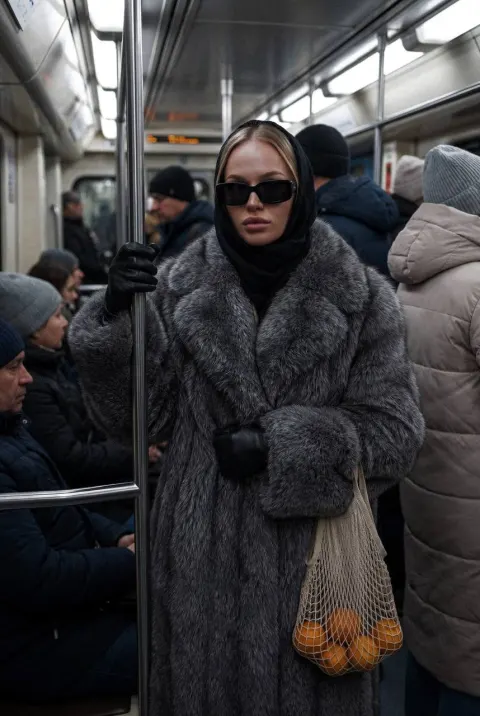 Subway Fashionista in Winter Metro