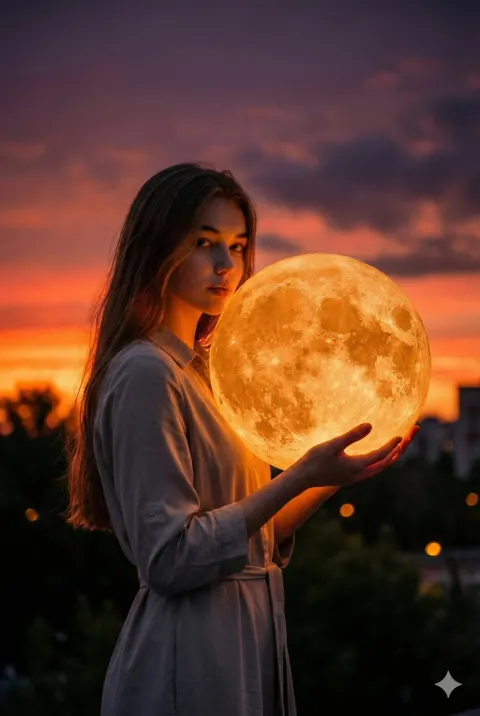 Holding the Glowing Moon