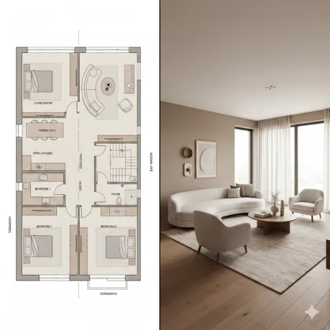 Floor Plan Versus Real Interior