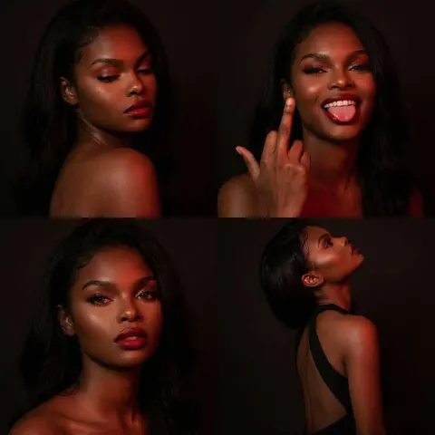 Four Moods Under Dramatic Red Light