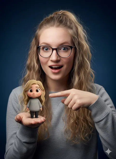 Pixar Style Miniature Human Portrait