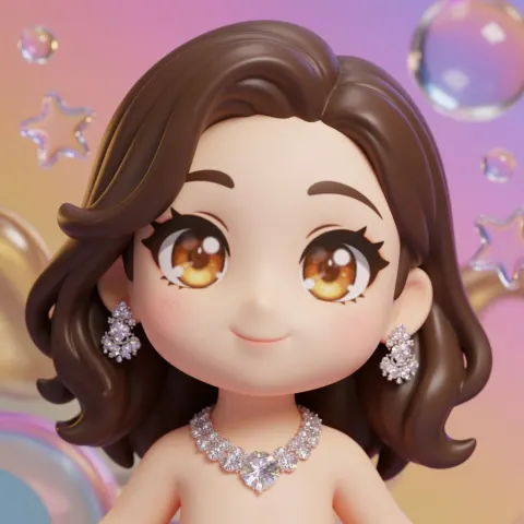 Cute 3D Chibi Character Render