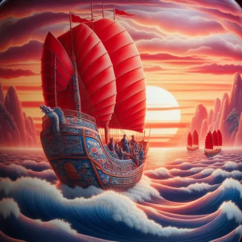 Ming Vase – Admiral Cheng Ho at Sunset