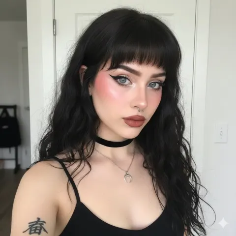 E-Girl Soft Goth Selfie Portrait