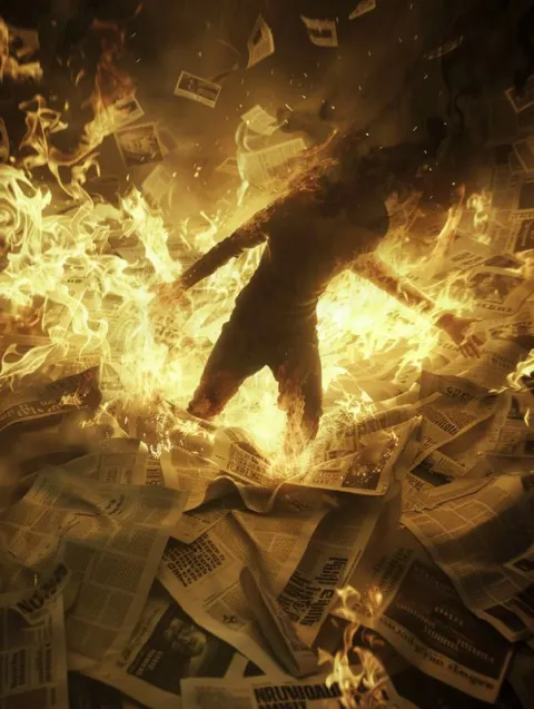 Woman in Black from Burning Paper – Cinematic