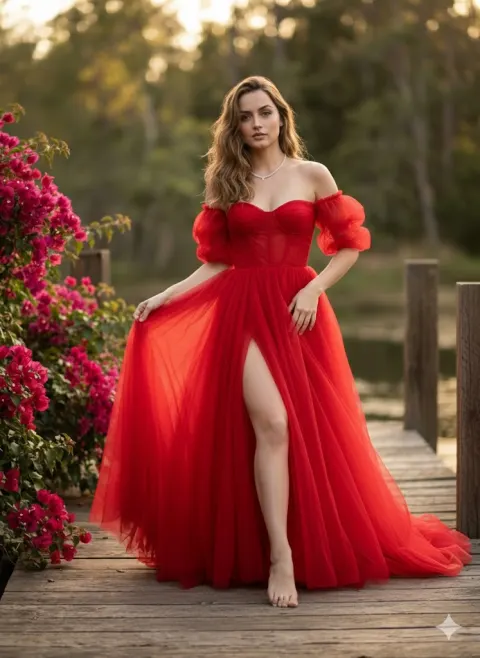 Scarlet Beauty in Golden Light