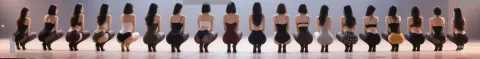 Sync Kneeling Dance Performance