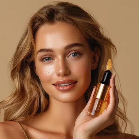 Female Model with Serum – Cosmetic Brand Advertising