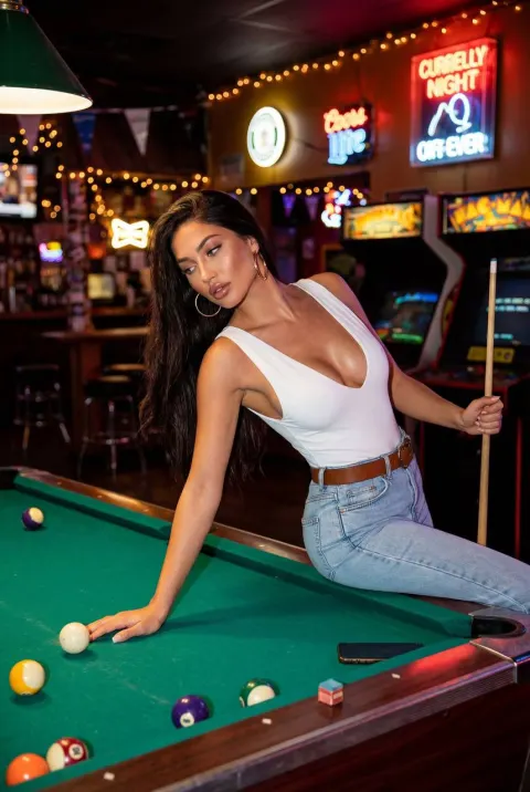 Neon Pool Night Seduction