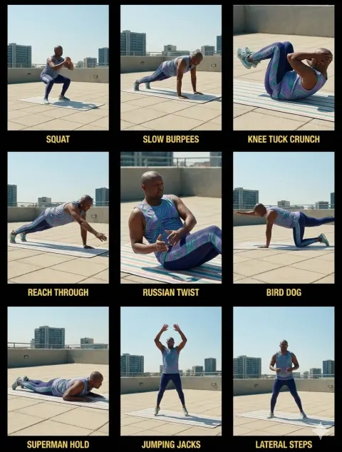 Cinematic Outdoor Workout Contact Sheet