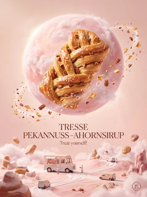 Luxury Pecan Maple Pastry Ad