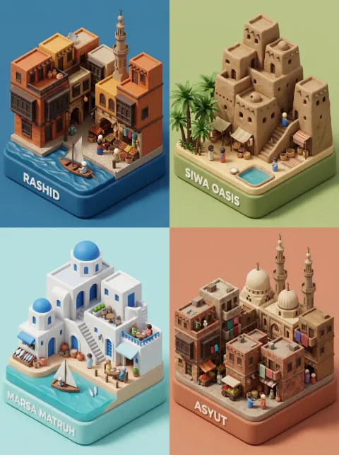 Egypt Vinyl Diorama City Grid