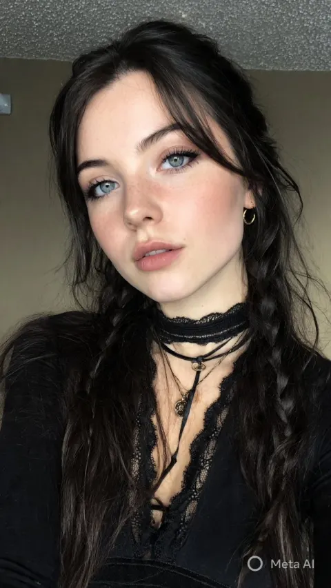 Soft Gothic E-Girl Selfie