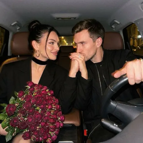 Intimate Car Night Hand Kiss