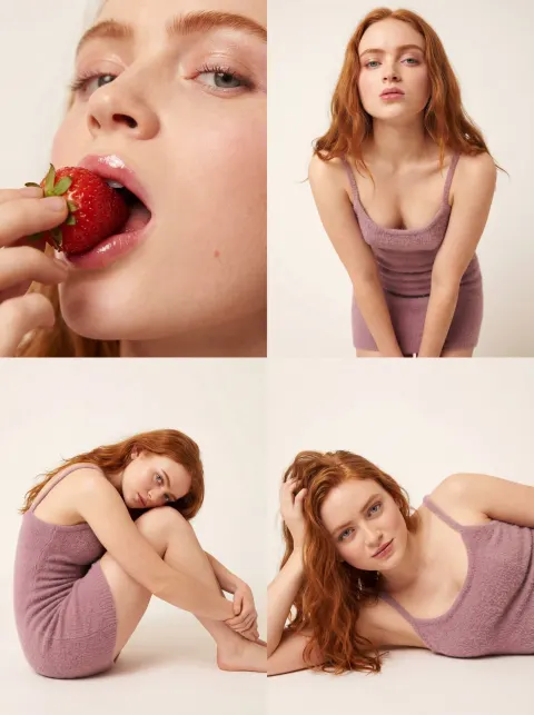 Strawberry Girl Studio Portrait