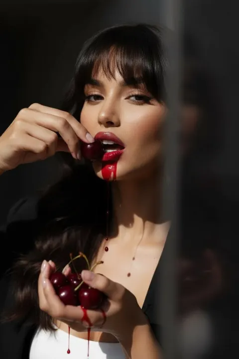 Cherry Temptation: Cinematic Close-Up
