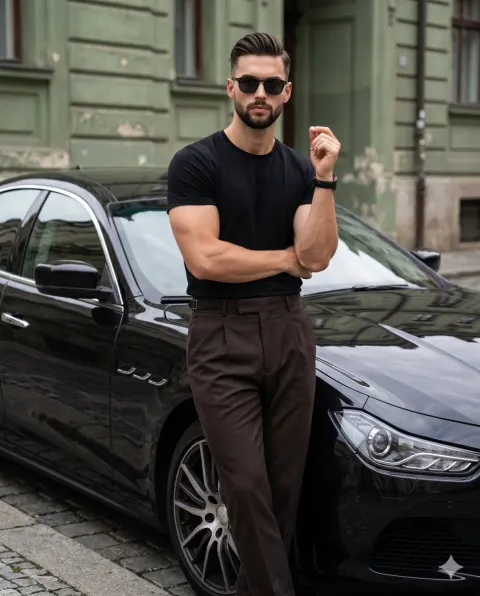 Old Money Maserati Stance Portrait