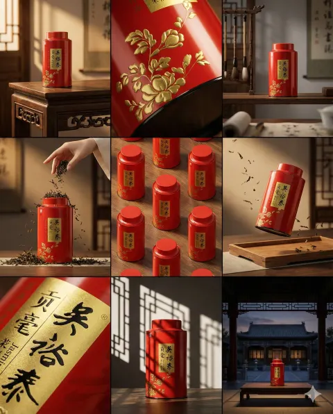 Red Tea Canister Visual Storyboard